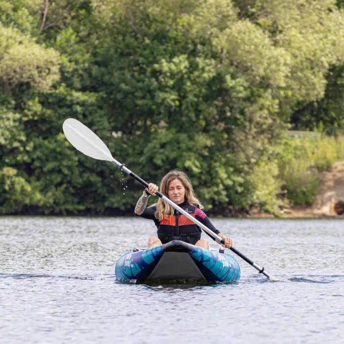 Spinera Duo kayak paddling solo